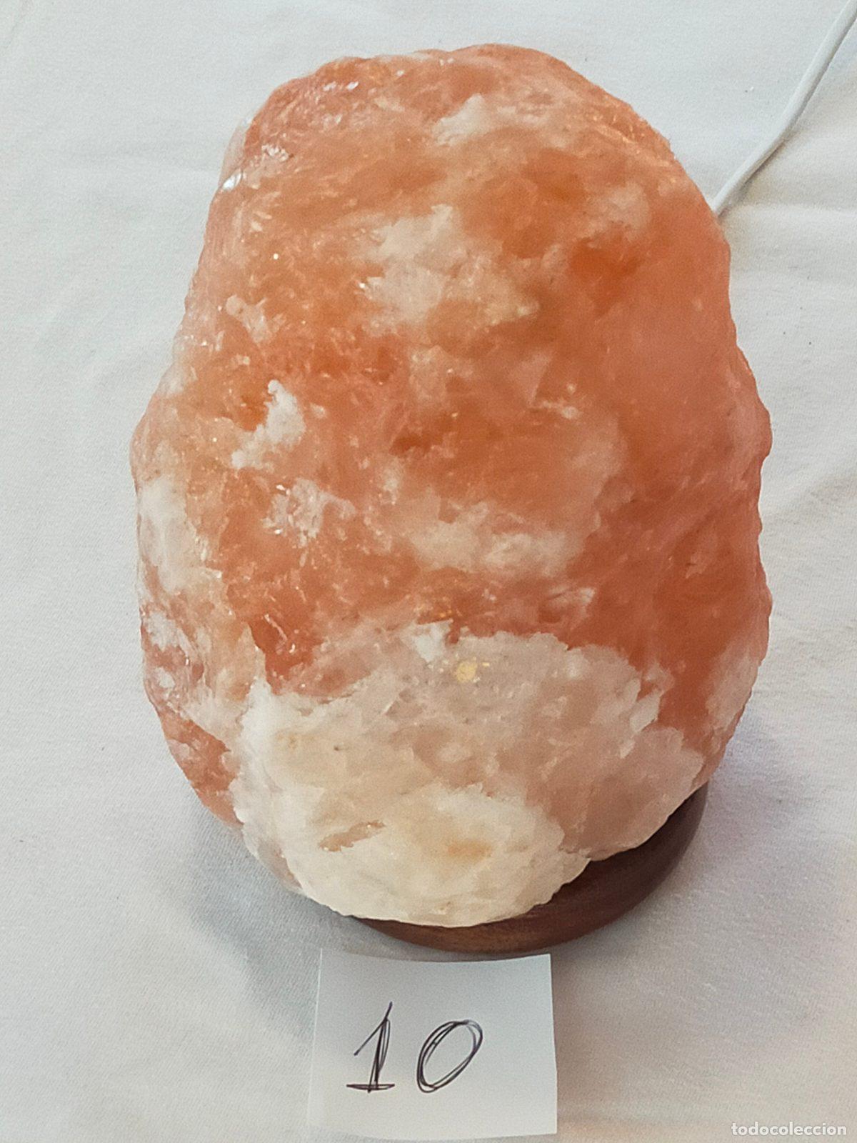 Artesan&iacute;a: Lampada di Sale Rosa dell'Himalaya Naturale su Base in Legno kg 3,6