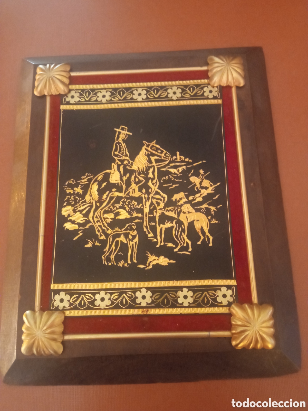 Artesan&iacute;a: Bonito cuadro Damasquinado en oro, mide 18,7x15,2 cm y el Damasquinado 12,5x8,9 cm