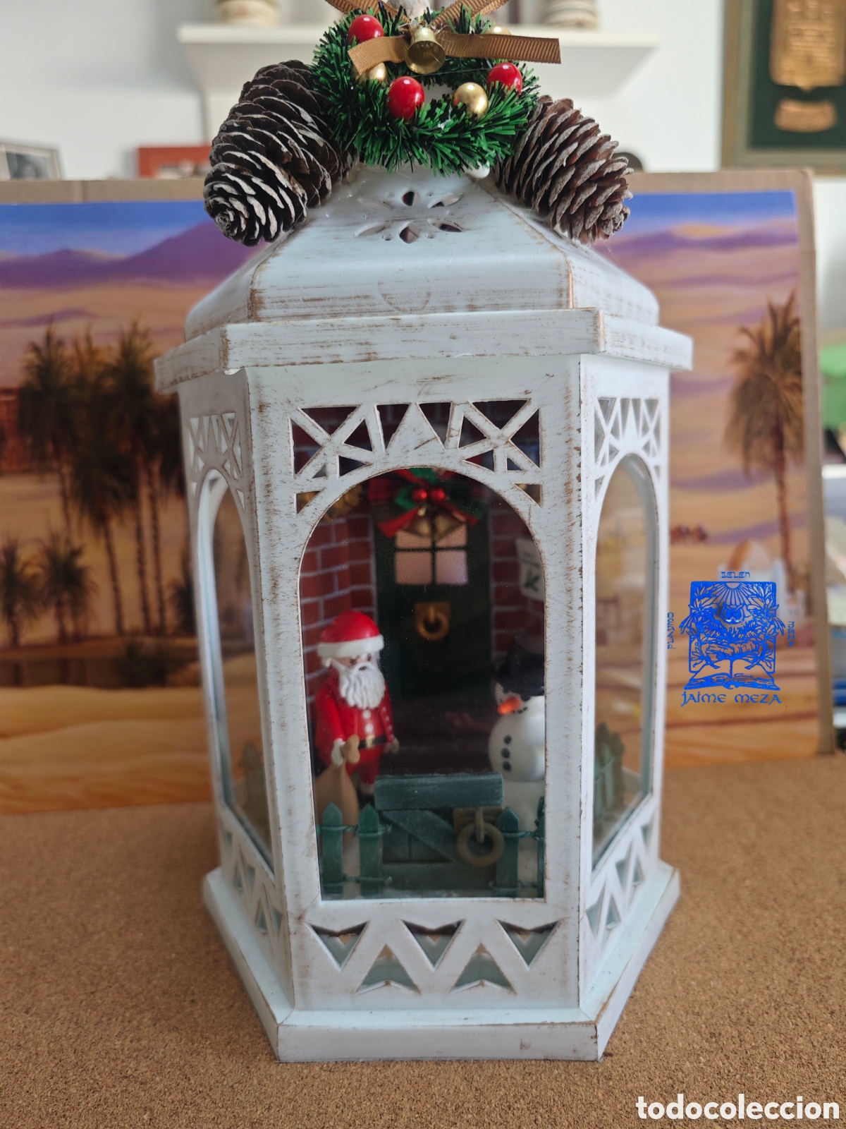 Artesan&iacute;a: Farol navide&ntilde;o con figuras playmobil