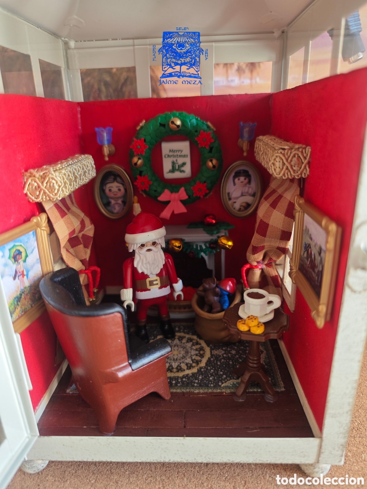 Artesan&iacute;a: Farol navide&ntilde;o con figuras playmobil