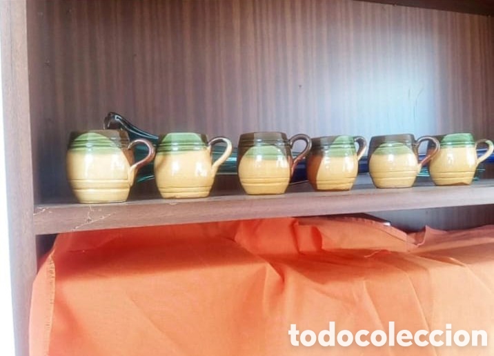 Artesan&iacute;a: 6 jarritas de cer&aacute;mica multiusos