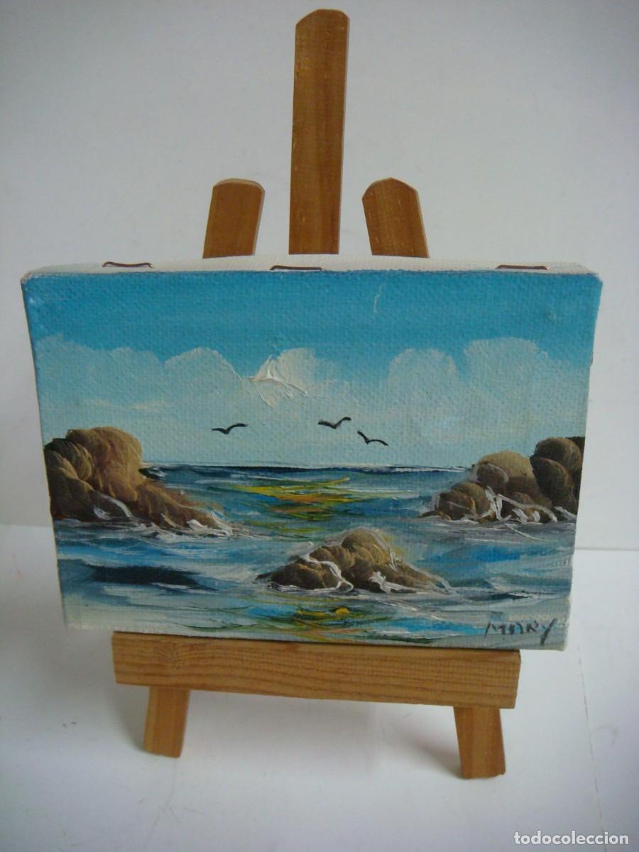 Artesan&iacute;a: CABALLETE EN MADERA CON SU CUADRO PINTADO AL OLEO-(&