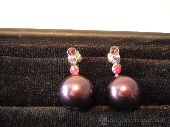 Artesan&iacute;a: PENDIENTES DE RODIO Y STRASS - Foto 2