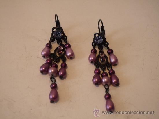 Artesan&iacute;a: PENDIENTES DE RODIO Y STRASS - Foto 1