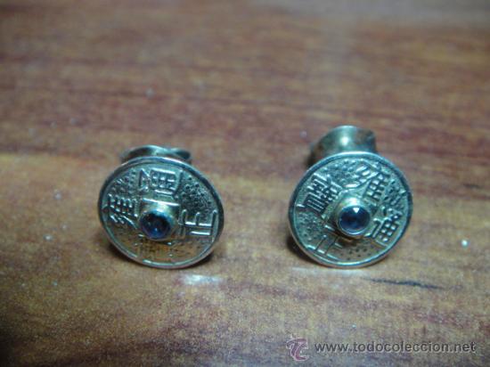 Artesan&iacute;a: pendientes de plata con zafiros - Foto 1