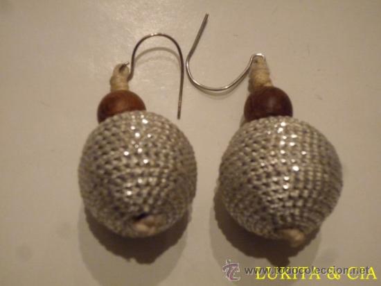 Artesan&iacute;a: PENDIENTES DE MADERA E HILO - Foto 1