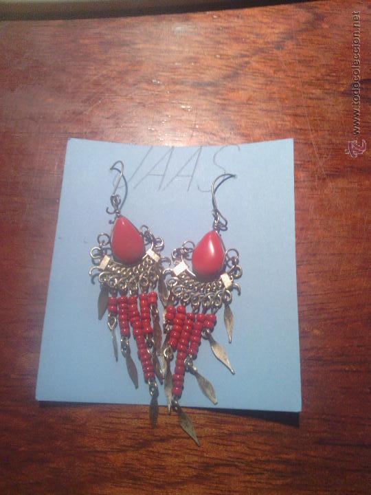 Artesan&iacute;a: Pareja de pendientes rojos - Foto 1