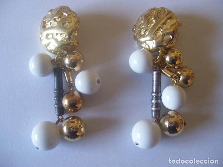 Artesan&iacute;a: PENDIENTES EN DORADO Y BLANCO 3164PB - Foto 1