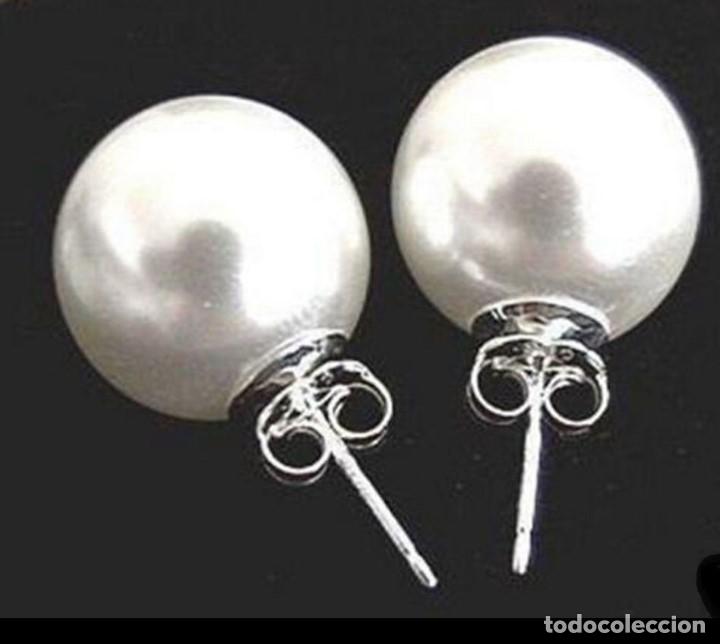 pendientes plata vintage de pincho con perlas b - Compra venta todocoleccion