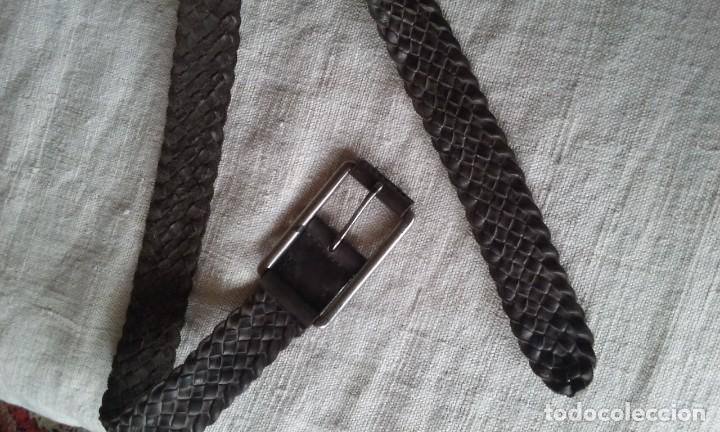 Artesan&iacute;a: cinturon piel trenzada marron - Foto 3