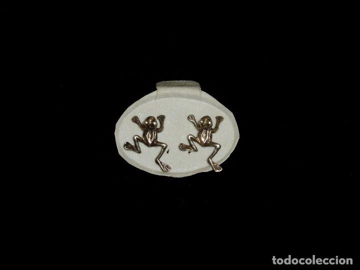 Artesan&iacute;a: Pendientes ranita en Plata - Foto 1