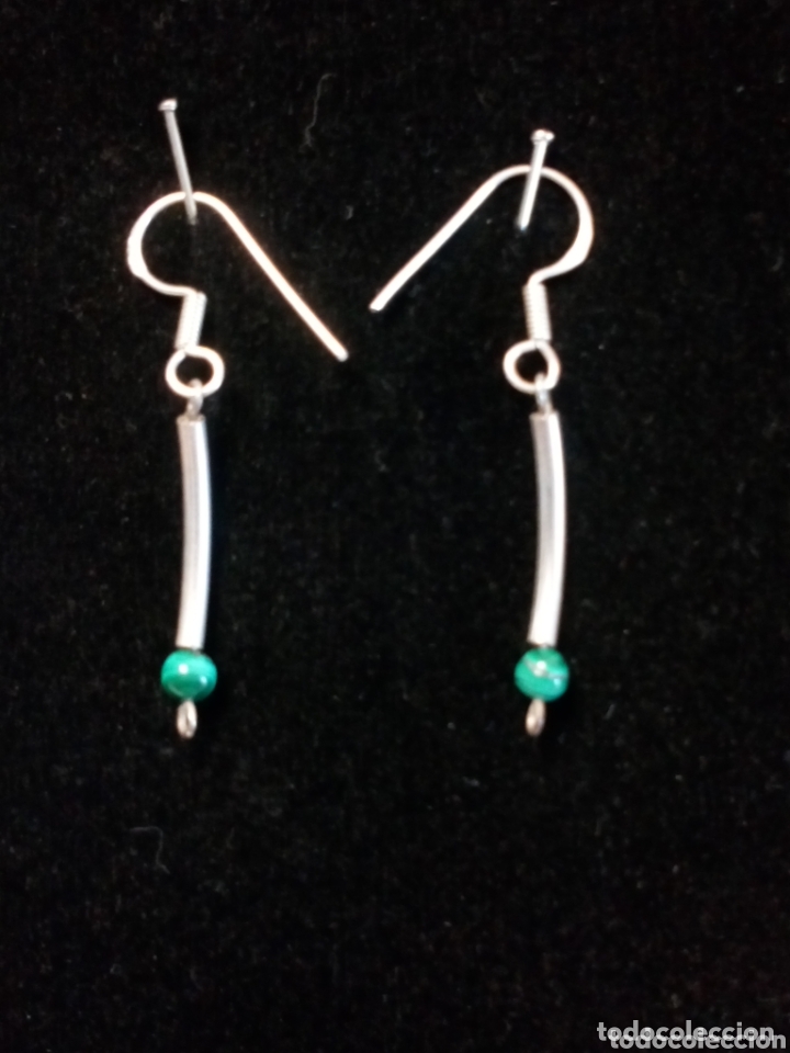 Artesan&iacute;a: Pendientes plata y malaquita - Foto 1