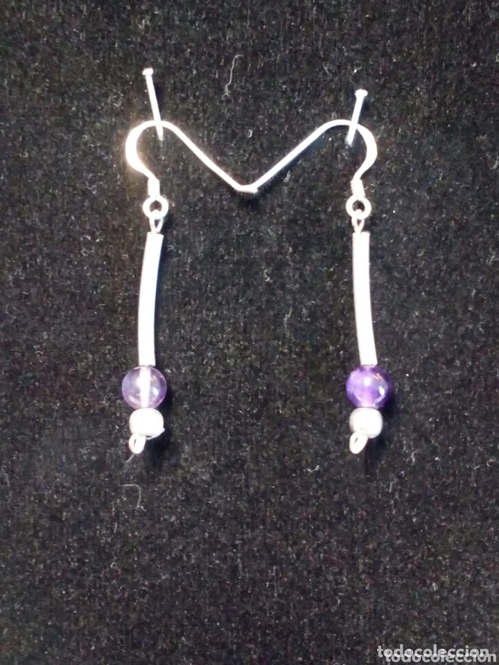 Artesan&iacute;a: Pendientes plata y amatista - Foto 1
