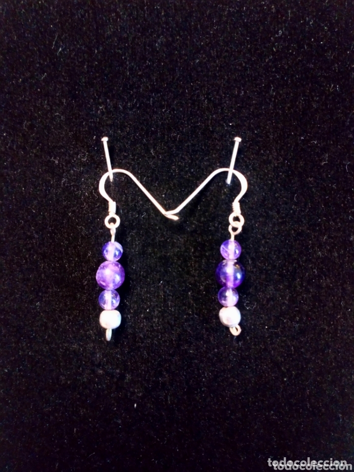 Artesan&iacute;a: Pendientes amatista y plata - Foto 1