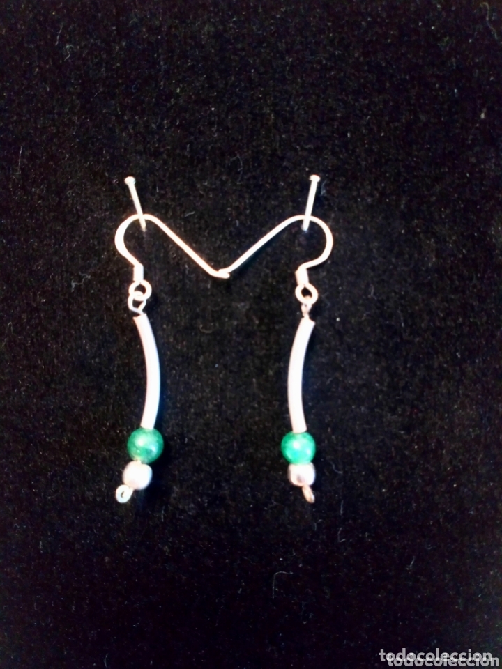 Artesan&iacute;a: Pendientes aventurina y plata - Foto 1