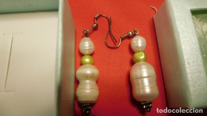 Artesanía: Pendientes antiguos de perlas cultivadas en agua dulce - Foto 1 - 206502965