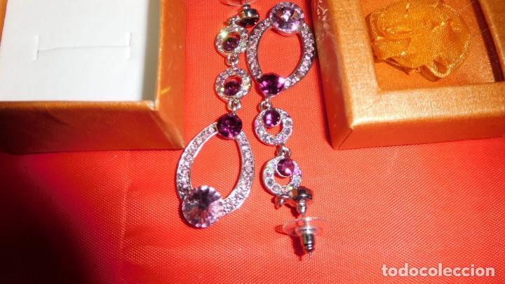 Artesan&iacute;a: Pendientes largos con circonitas - Foto 1