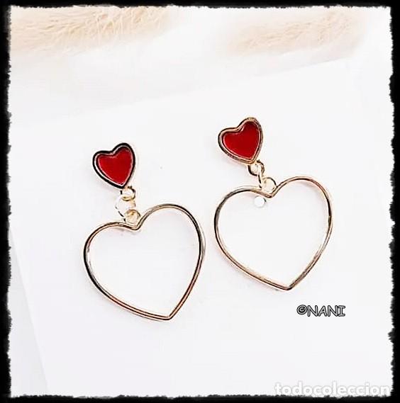 Artesan&iacute;a: BONITOS PENDIENTES DE CORAZONES - Foto 1