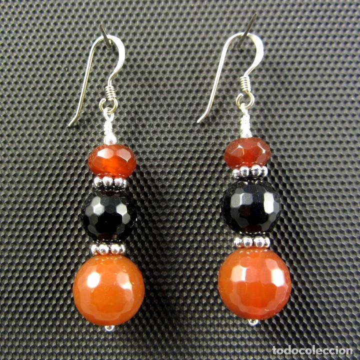 Artesan&iacute;a: Pendientes de &Oacute;nix, Cornalina y Plata - Foto 1
