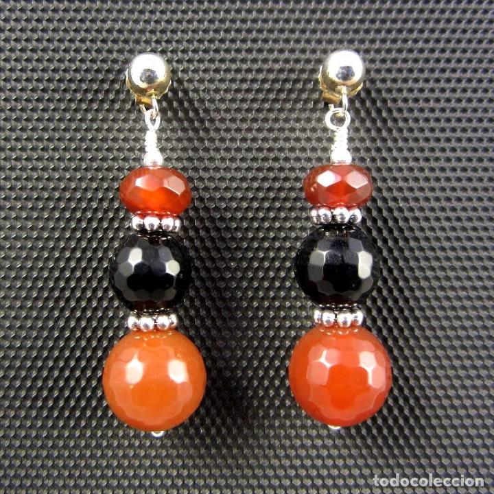 Artesan&iacute;a: Pendientes de &Oacute;nix, Cornalina y Plata - Foto 2