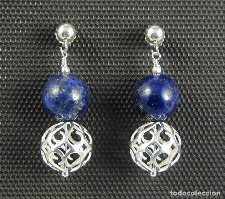 Artesan&iacute;a: Pendientes de Lapisl&aacute;zuli y Plata.- - Foto 1