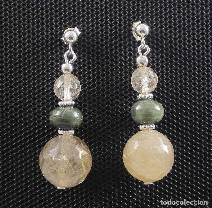 Artesan&iacute;a: Pendientes de Cuarzo rutilado y Plata - Foto 1