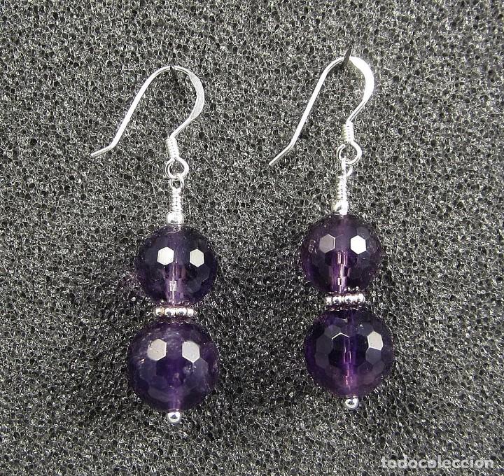 Artesan&iacute;a: Pendientes de Amatista y Plata.- - Foto 1