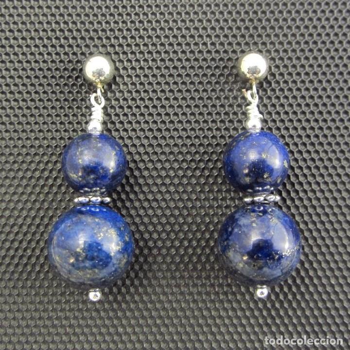 Artesan&iacute;a: Pendientes de Lapisl&aacute;zuli y Plata.- - Foto 2