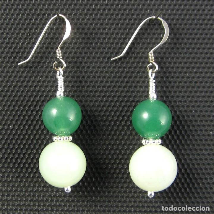 Artesan&iacute;a: Pendientes de Jade y Plata.- - Foto 1