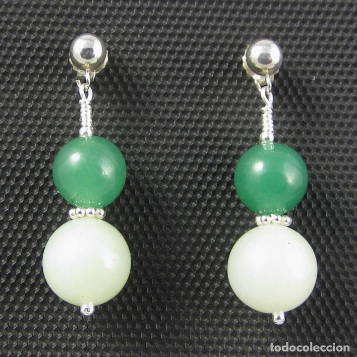 Artesan&iacute;a: Pendientes de Jade y Plata.- - Foto 2