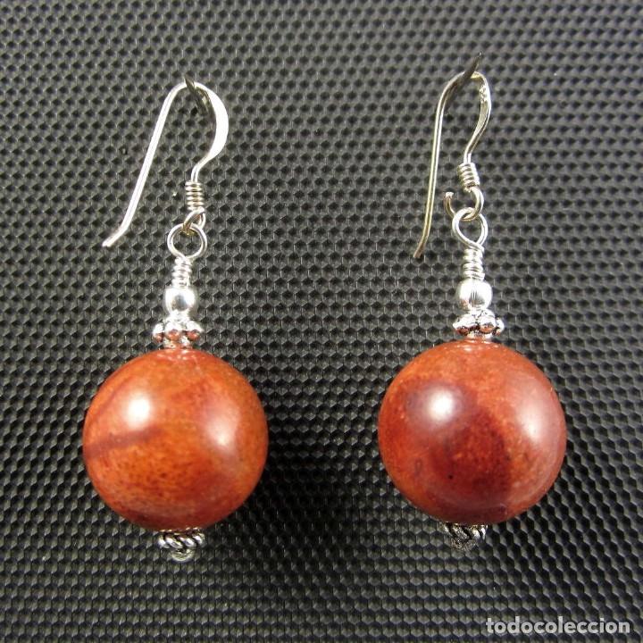 Artesan&iacute;a: Pendientes de Coral y Plata.- - Foto 1