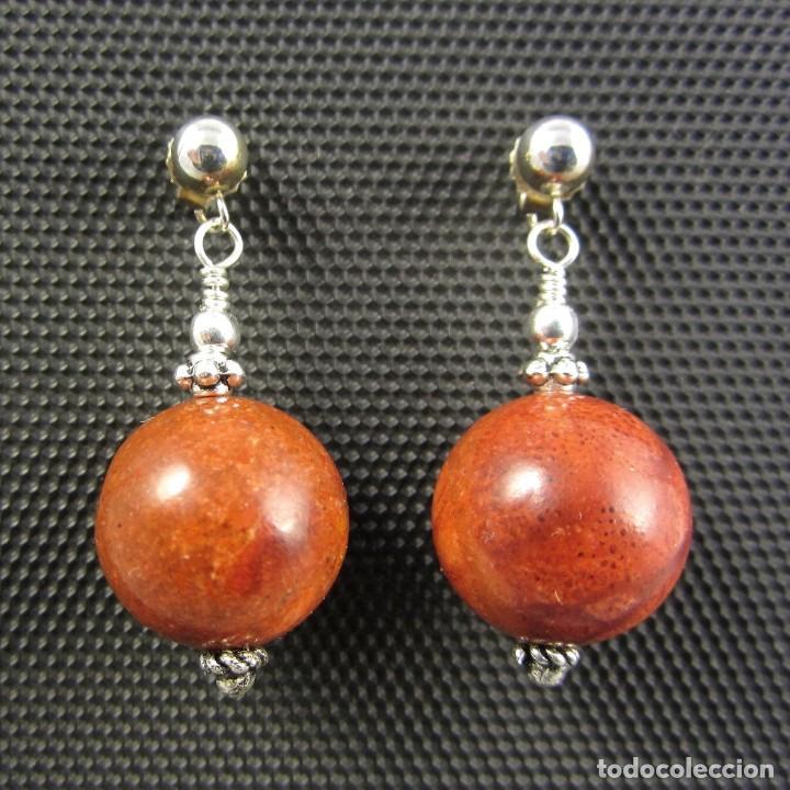 Artesan&iacute;a: Pendientes de Coral y Plata.- - Foto 2