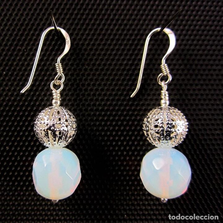 Artesan&iacute;a: Pendientes de &Oacute;palo y Plata - Foto 1