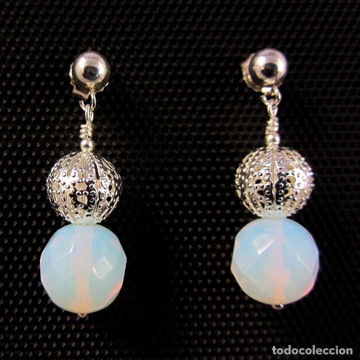 Artesan&iacute;a: Pendientes de &Oacute;palo y Plata - Foto 2