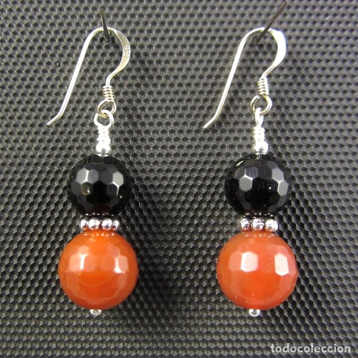 Artesan&iacute;a: Pendientes de &Oacute;nix, Cornalina y Plata - Foto 1