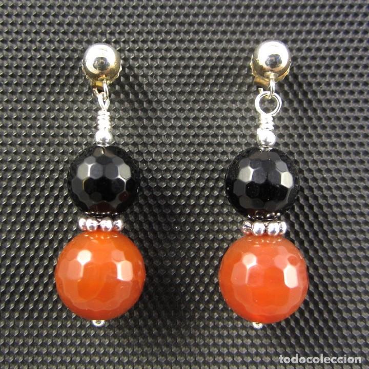 Artesan&iacute;a: Pendientes de &Oacute;nix, Cornalina y Plata - Foto 2