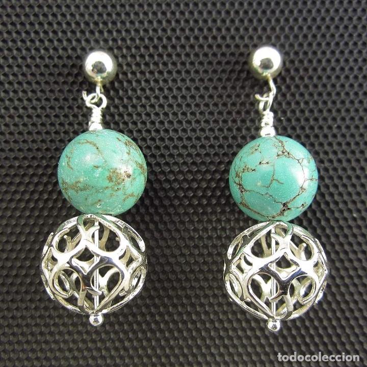 Artesan&iacute;a: Pendientes de Turquesa y Plata - Foto 1