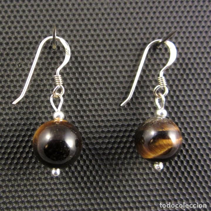 Artesan&iacute;a: Pendientes de Ojo de Tigre y Plata - Foto 1