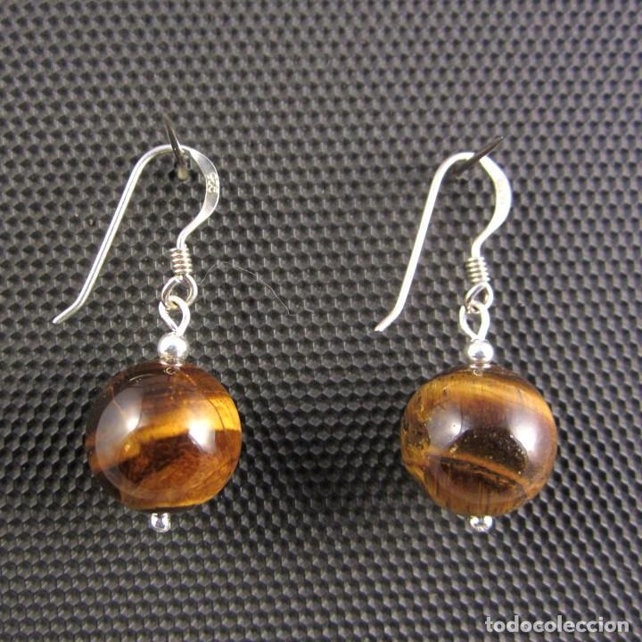 Artesan&iacute;a: Pendientes de Ojo de Tigre y Plata - Foto 1