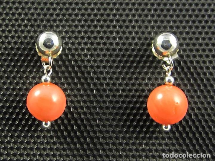 Artesan&iacute;a: Pendientes de Coral rosa y Plata - Foto 2