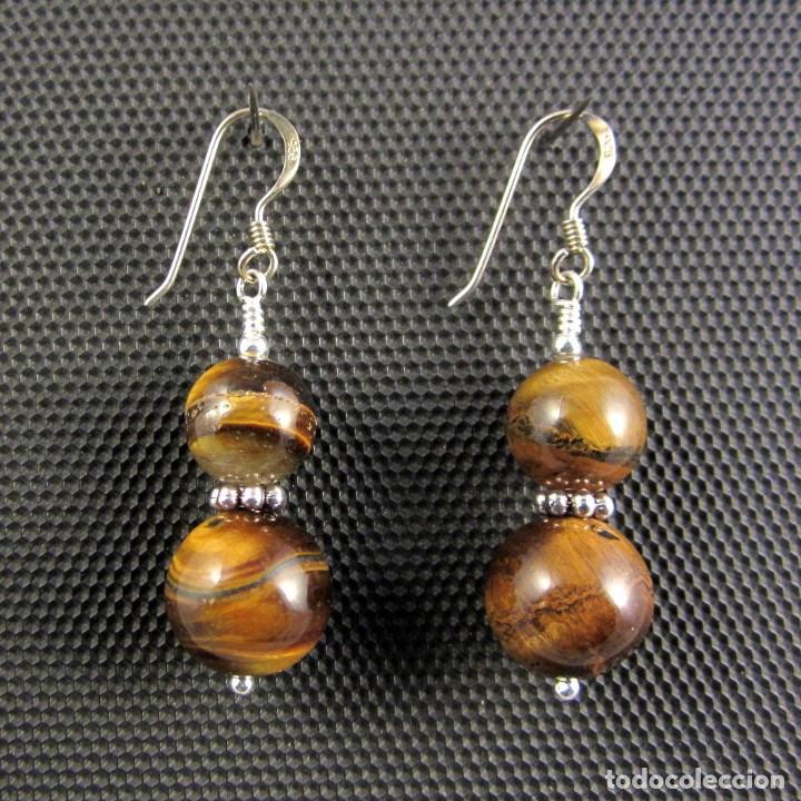 Artesan&iacute;a: Pendientes de Ojo de Tigre y Plata - Foto 1