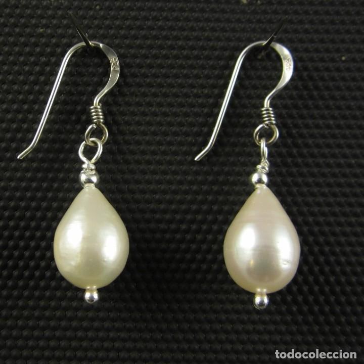 Artesan&iacute;a: Pendientes de Perlas de r&iacute;o y Plata - Foto 1