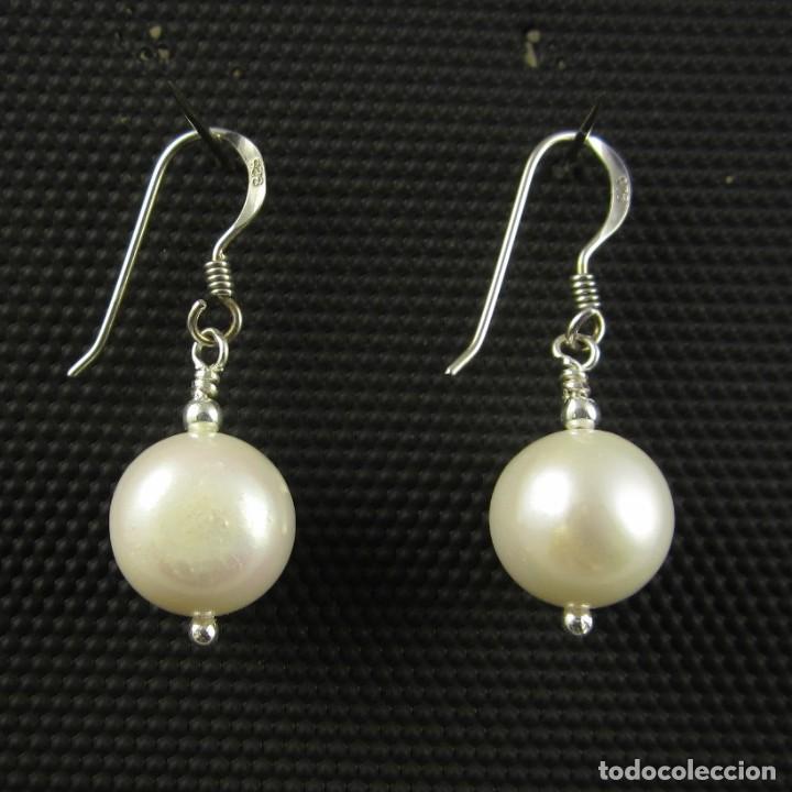 Artesan&iacute;a: Pendientes de Perlas de r&iacute;o y Plata - Foto 1
