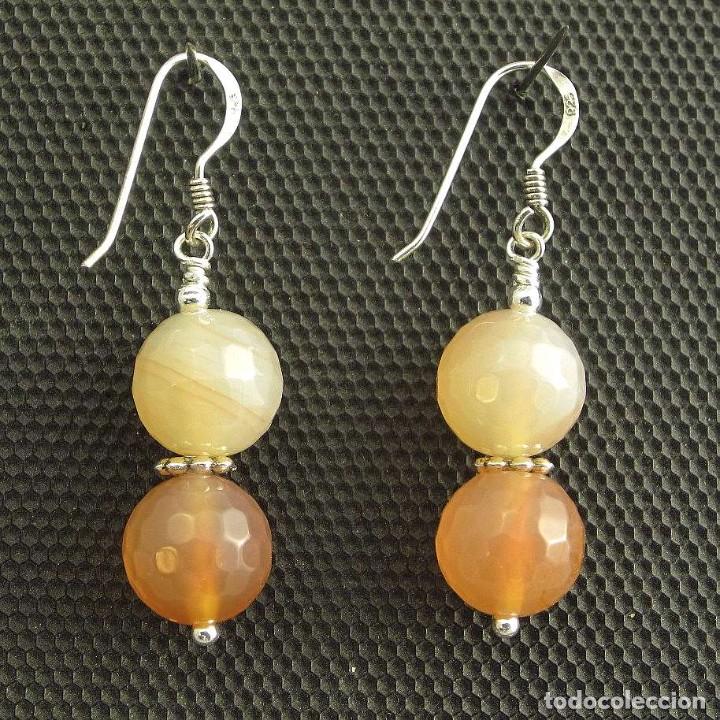 Artesan&iacute;a: Pendientes de &Aacute;gata y Plata - Foto 1