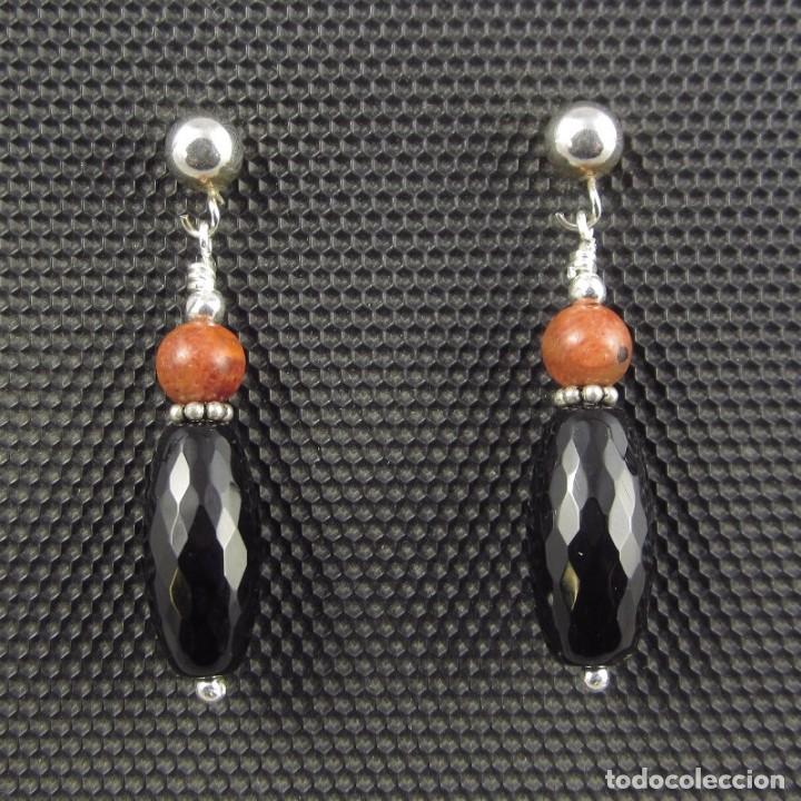 Artesan&iacute;a: Pendientes de &Oacute;nix, Coral y Plata - Foto 2