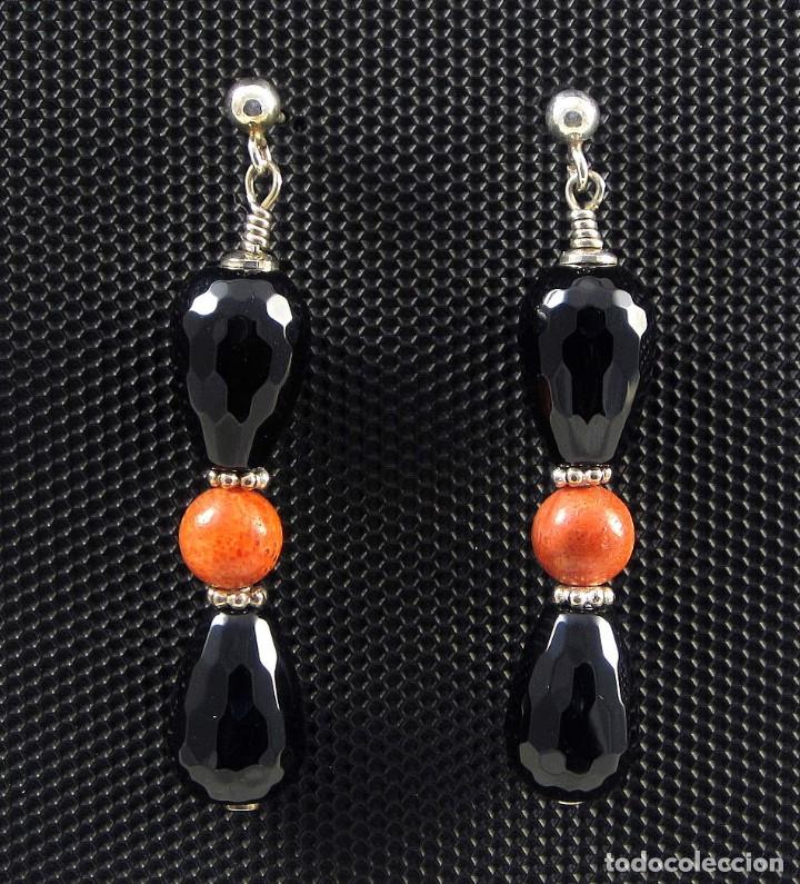 Artesan&iacute;a: Pendientes de &Oacute;nix, Coral y Plata - Foto 2