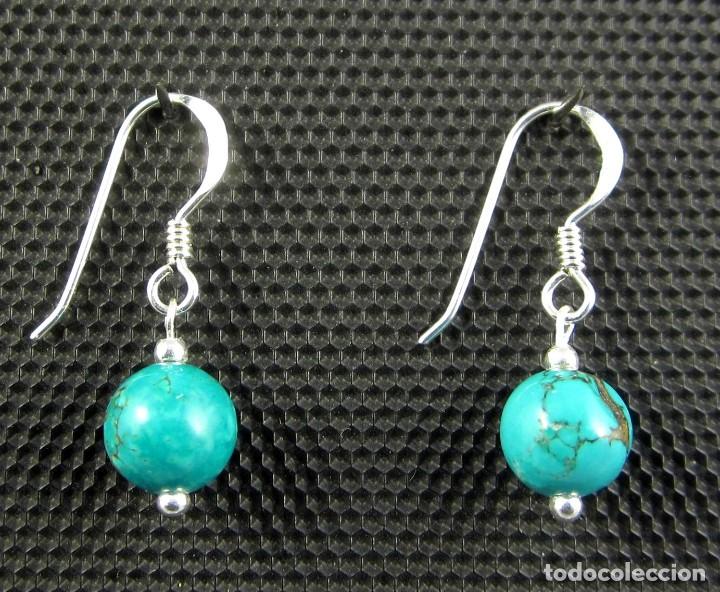 Artesan&iacute;a: Pendientes de Turquesa y Plata - Foto 1