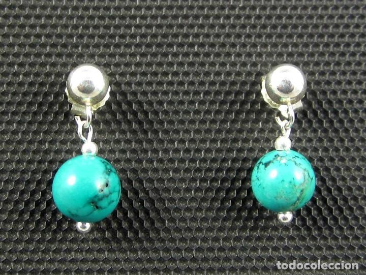 Artesan&iacute;a: Pendientes de Turquesa y Plata - Foto 2