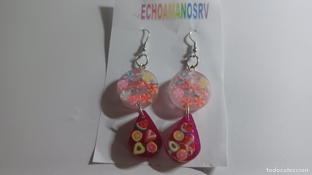 Artesan&iacute;a: PENDIENTE DE RESINA ECHO A MANO - Foto 1