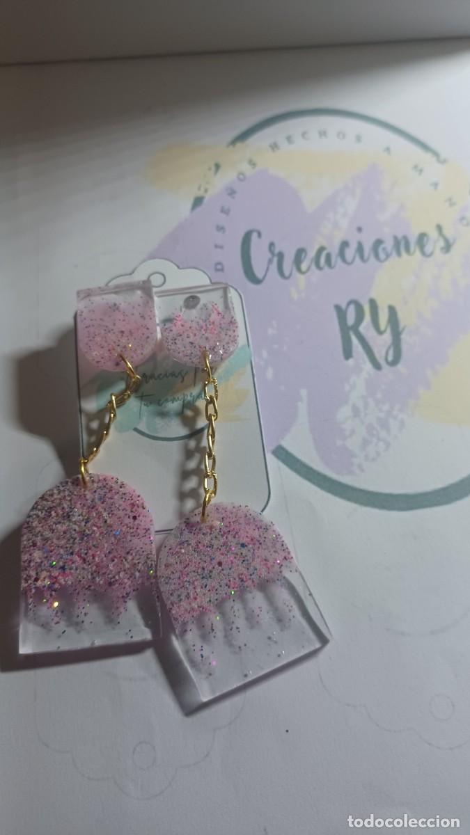 Artesan&iacute;a: PENDIENTE DE RESINA ECHO A MANO - Foto 2